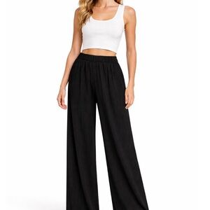 Lizette Collection Black Wide-Leg Pants Size Small NWT